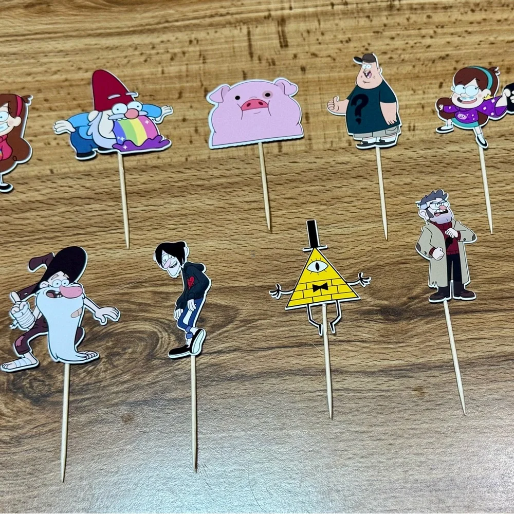 Gravity falls birthday cupcake toppers made